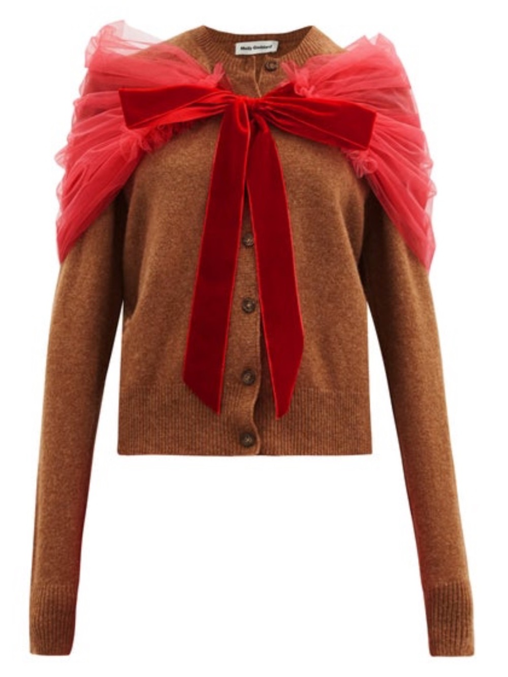 Molly Goddard Shawl Cardigan Sweater NEW NWT